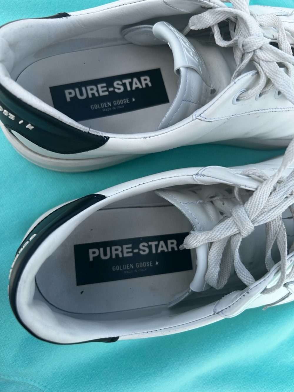 Golden Goose White Sneakers with Black Heel Panel - Picture 3 of 8